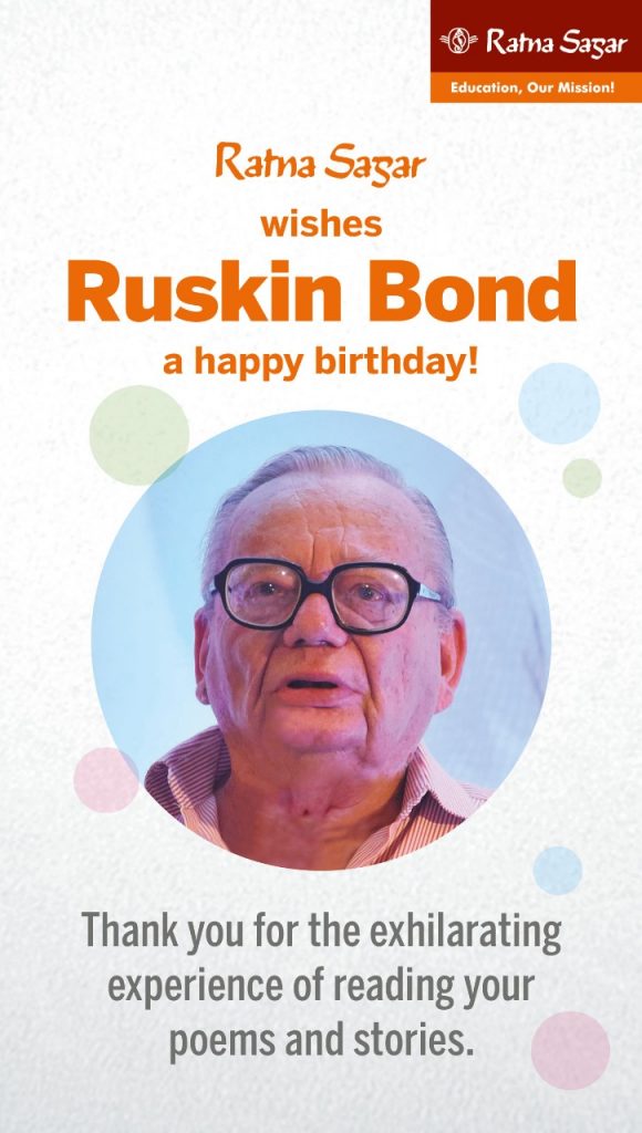 Ratna Sagar wishes Ruskin Bond a happy birthday!